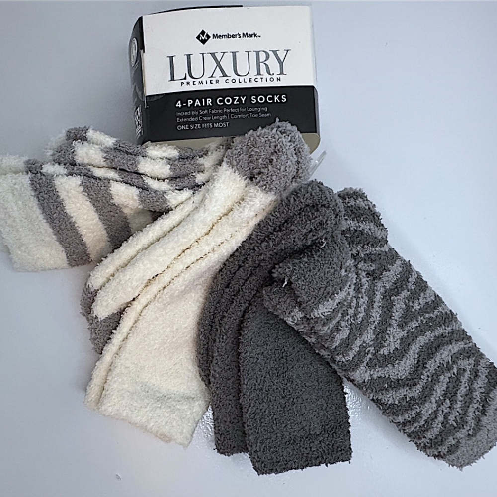 Members Mark Luxury Premier Collection Ladies 4 Pack / Charcoal - Grays - White
